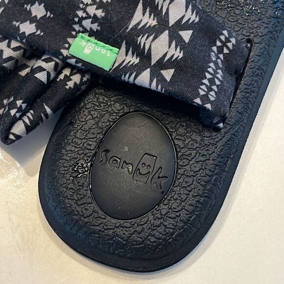 Sanuk Sling Black Grey Sandal Size 9 - Picture 2 of 5